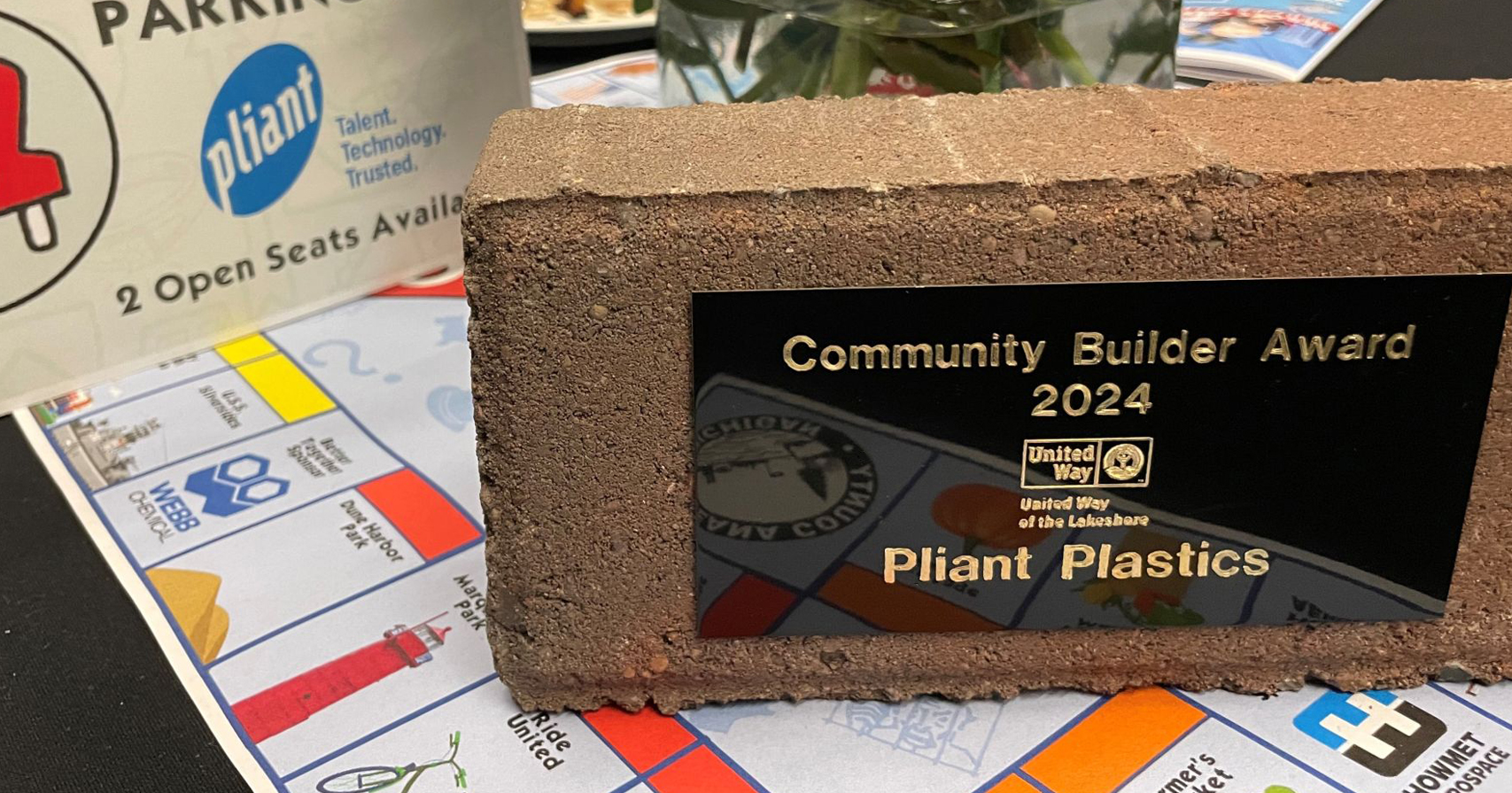 community builder award 2024 Pliant Plastics